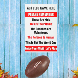 Personalized Kid's Rugby Metal Sign