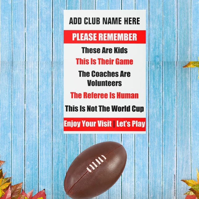 Personalized Kid's Rugby Metal Sign (Creator Uploaded)