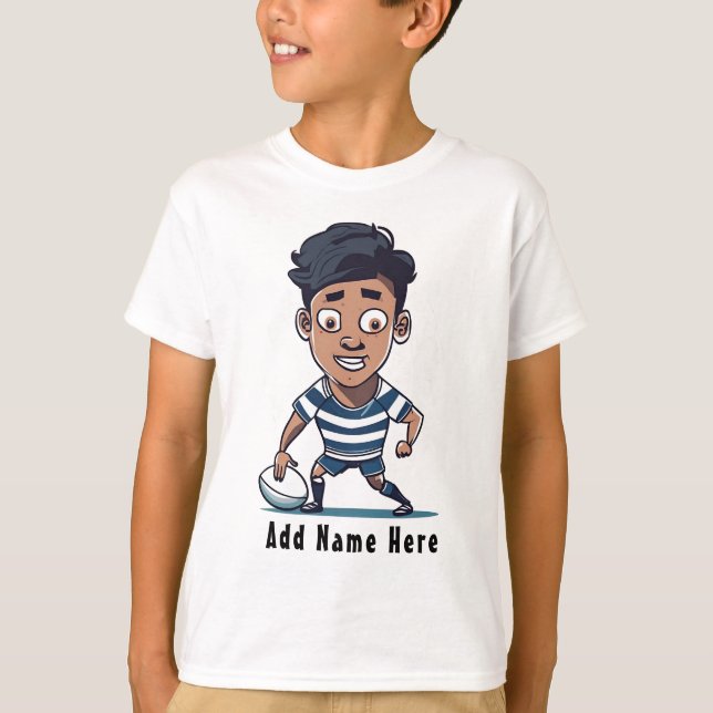 Personalized Kid's Rugby T-Shirt (Front)