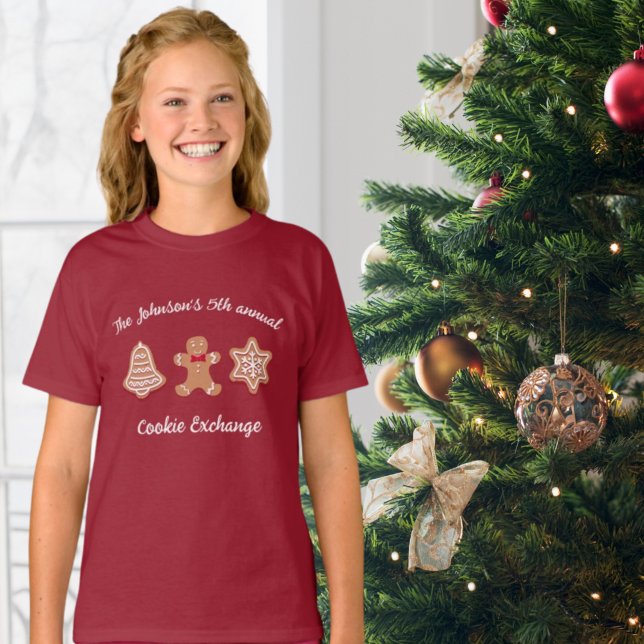 Personalized Kids Shirt Christmas Cookie Exchange (Creator Uploaded)
