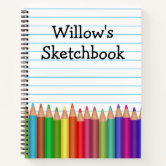 Colored Pencils Drawing Notebook, Zazzle