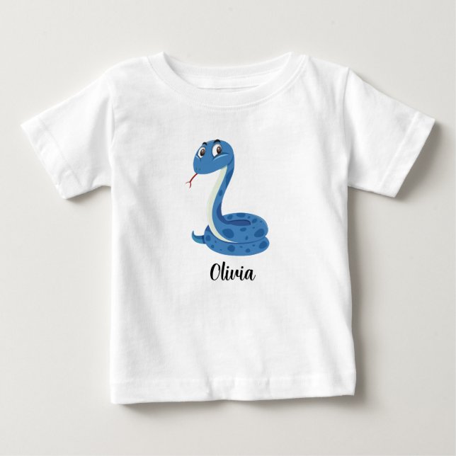 Personalized Kids Snakes Girls Baby T-Shirt (Front)
