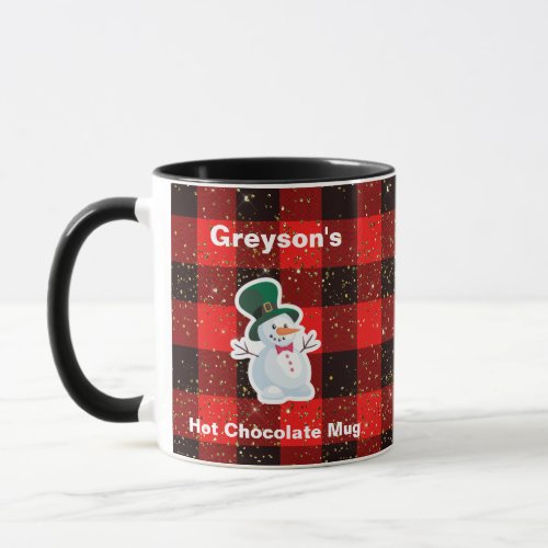 Personalized Kids Snowman Hot Chocolate Mug
