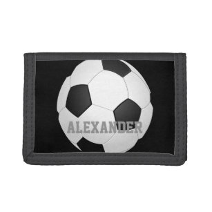 Personalized Kids Soccer Ball Tri-fold Wallet