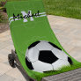 Personalized Kids Soccer Football Monogram Beach Towel