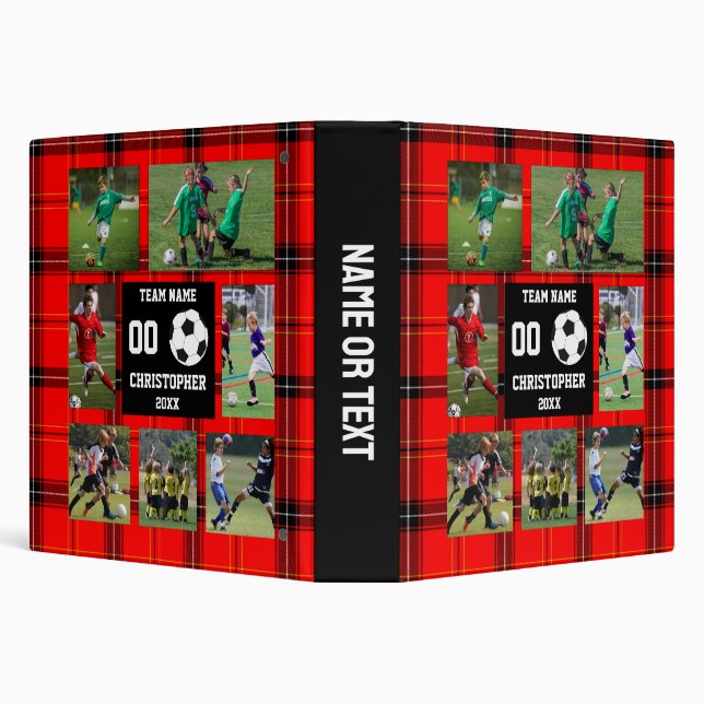 Personalized Kids Soccer Photo Album 3 Ring Binder (Background)