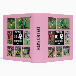 Personalized Kids Soccer Photo Album 3 Ring Binder