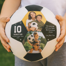 Personalized Kids Soccer Photo and Custom Message