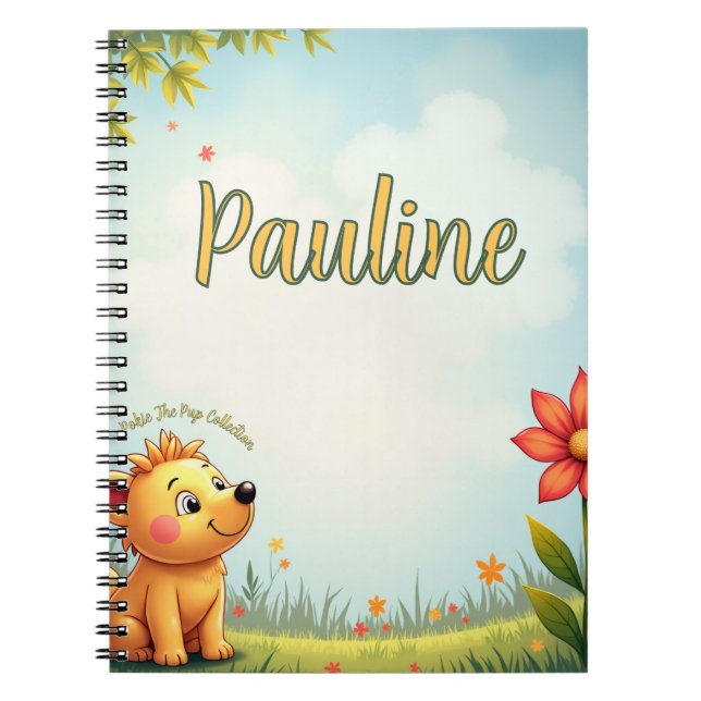 personalized kids spiral notebook  (Front)