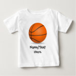 Personalized Kid's Sports Basketball Sunny Day Baby T-Shirt