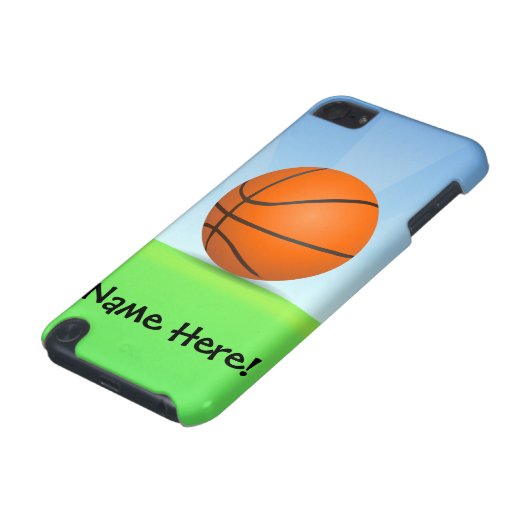 Personalized Kid's Sports Basketball Sunny Day iPod Touch (5th Generation) Cover (Bottom)