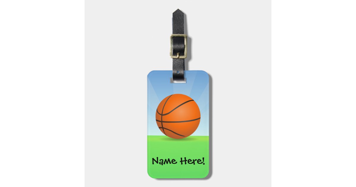 Personalized Kid S Sports Basketball Sunny Day Luggage Tag