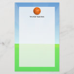 Personalized Kid's Sports Basketball Sunny Day Stationery