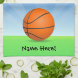 Personalized Kid's Sports Basketball Sunny Day Towel