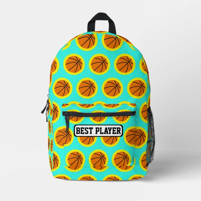 Personalized Kids Sports Printed Backpack (Front)