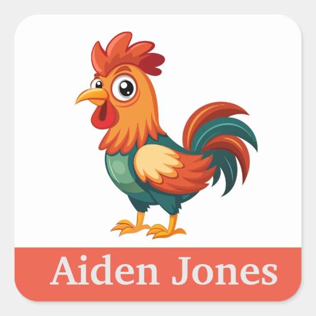 Personalized kids stickers colorful (Front)