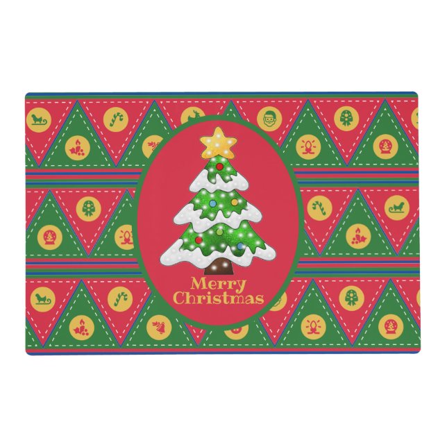 Personalized Kids' Table Christmas Placemat (Front)