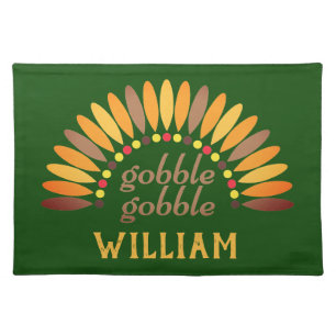 Personalized Kids' Table Thanksgiving Cloth Placemat