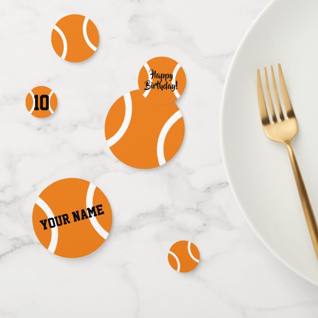 Personalized kid's tennis ball Birthday confetti (Group)