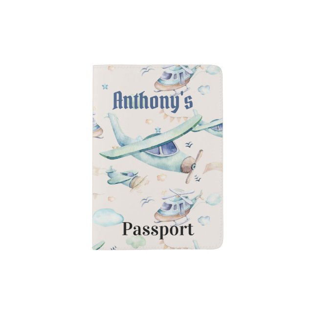 Personalized Kids Travel Passport Holder (Front)