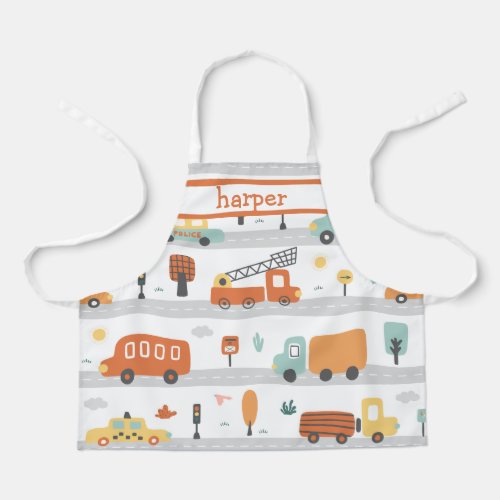 Personalized Kids Vehicle Apron