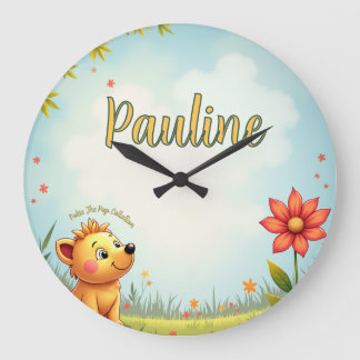personalized kids wall clock - customized name