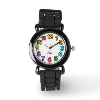 Personalized Kids Watch – Colorful Numbers Design