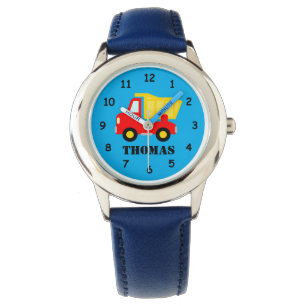 Personalized kid's watch with dump truck design