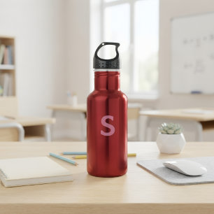 Personalized Kids Water Bottle, Custom Initial  Stainless Steel Water Bottle