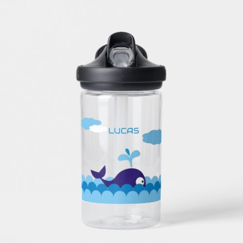Personalized Kids Water Bottle With Name _ Whale