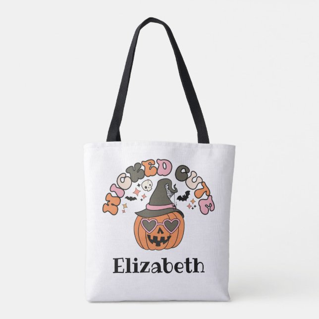 Personalized Kids Wicked Cute Halloween Treat Bag (Back)
