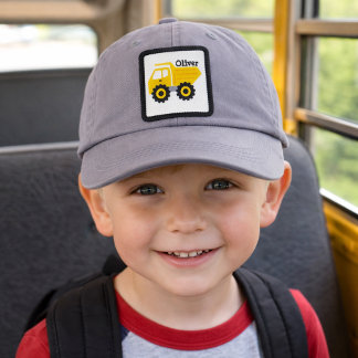 Personalized Kids Yellow Dump Truck Patch