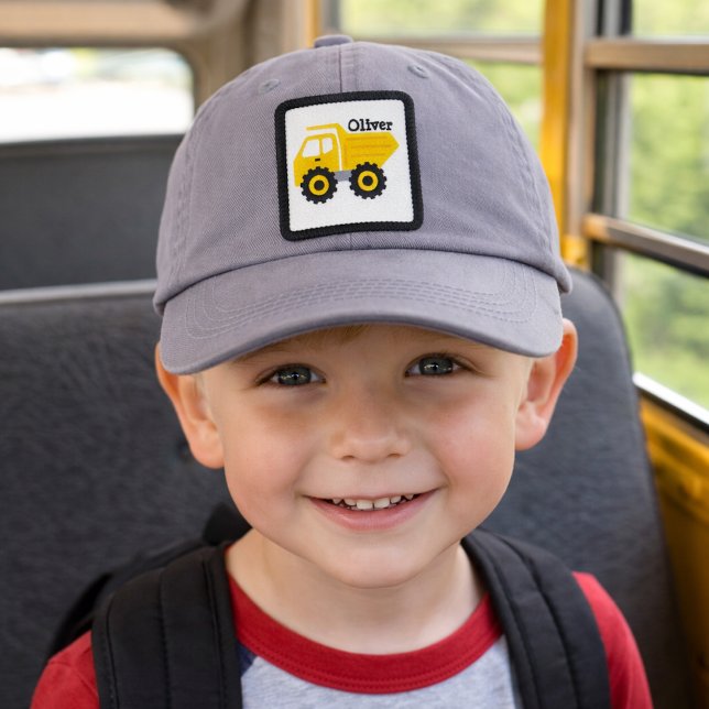 Personalized Kids Yellow Dump Truck Patch (Creator Uploaded)