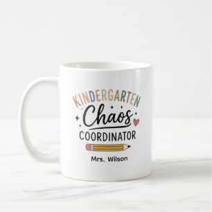 Personalized Kindergarten Chaos Coordinator Coffee Mug