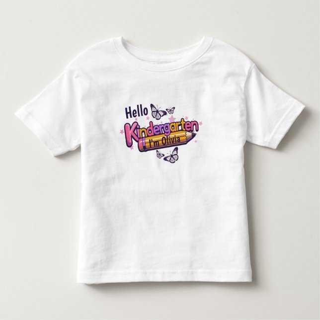 Personalized Kindergarten Graphic T-Shirt (Front)