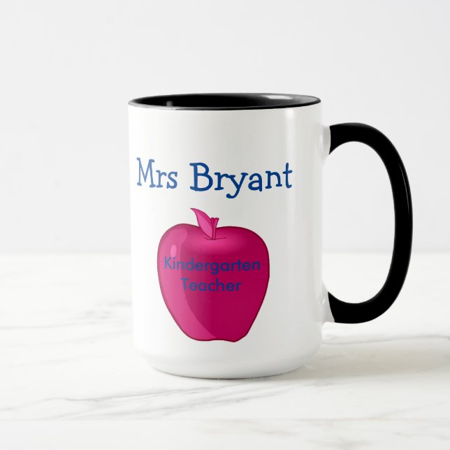 Personalized Kindergarten Teacher Mug (Right)