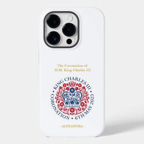 Personalized King Charles III Coronation Emblem Case_Mate iPhone 14 Pro Case