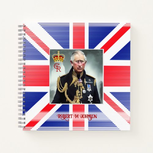 Personalized King Charles III  Notebook