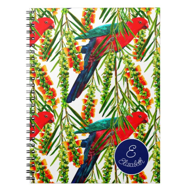 Personalized King Parrot Notebook (Front)