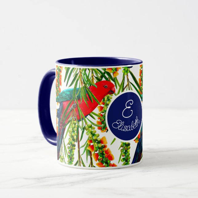 Personalized King Parrot Pattern Mug (Front Left)