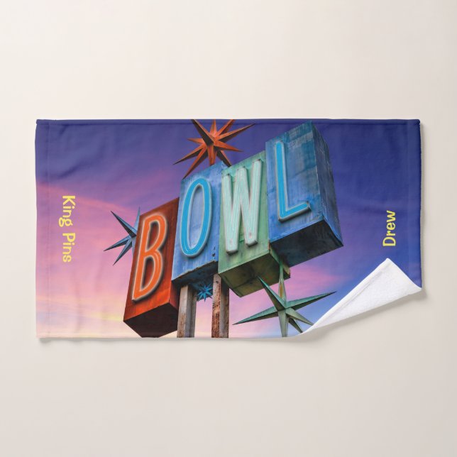 Personalized King Pins Bowling Team Towels (Hand Towel)