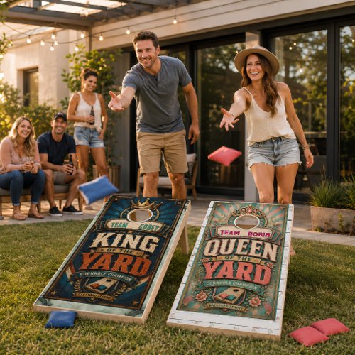 Personalized King & Queen Cornhole Set