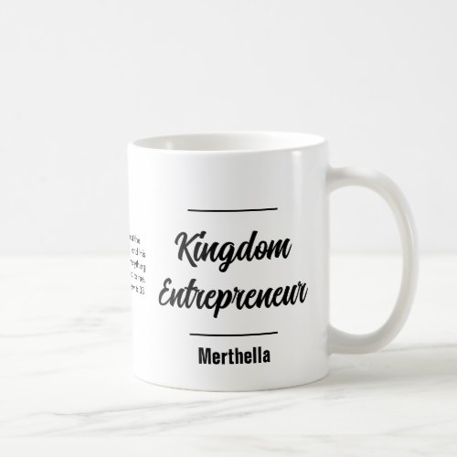 Personalized KINGDOM ENTREPRENEUR  Coffee Mug