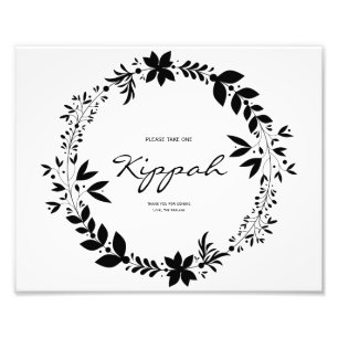Personalized Kippot Wedding Sign