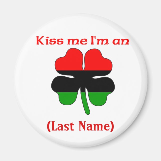 Personalized Kiss Me I'm An African American Magne Magnet (Front)