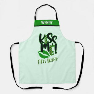 Personalized "Kiss Me I'm Irish" - Funny Novelty Apron