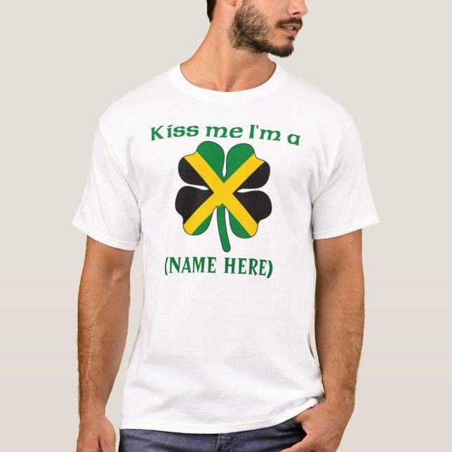 Personalized Kiss Me I'm Jamaican Tshirt (Front)