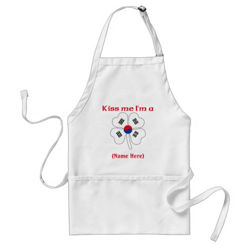 Personalized Kiss Me Im Korean Apron