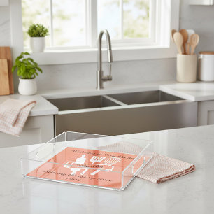 Personalized kitchen  acrylic tray