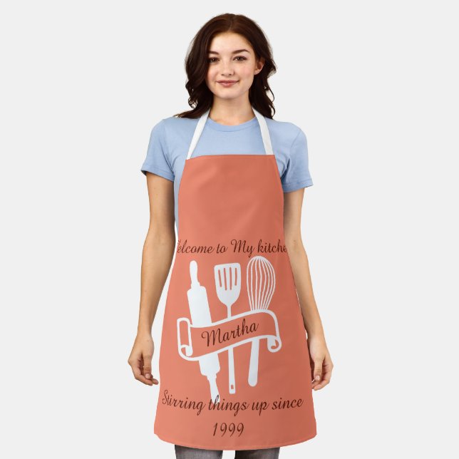 Personalized kitchen  apron (Worn)